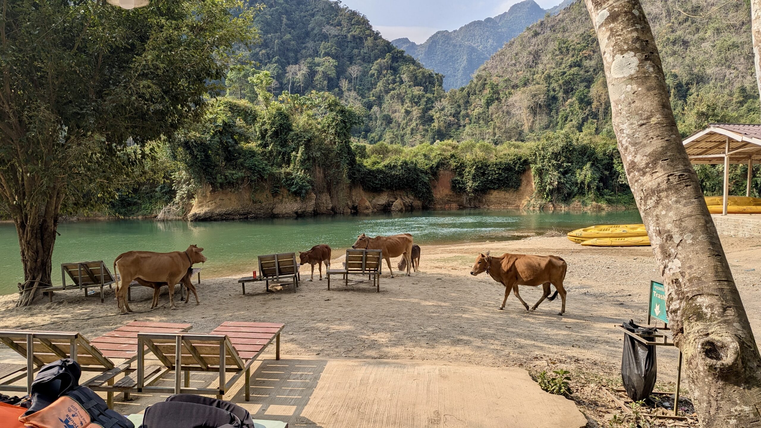 Vang Vieng – Wir kamen, sahen, und… Jessi hatte eine Lebensmittelvergiftung